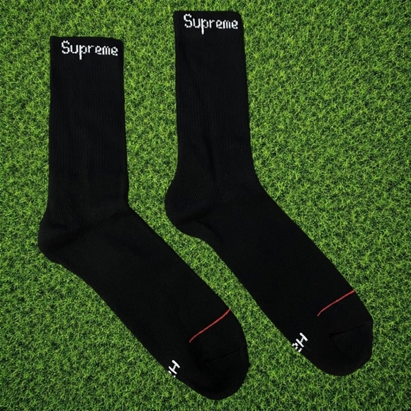 SUPREME BLACK 1 PAIR SOCK - Picture 1 of 1